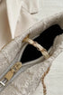 'Yara' Polyester Texture Chain Tote Bag - Celes Fashion